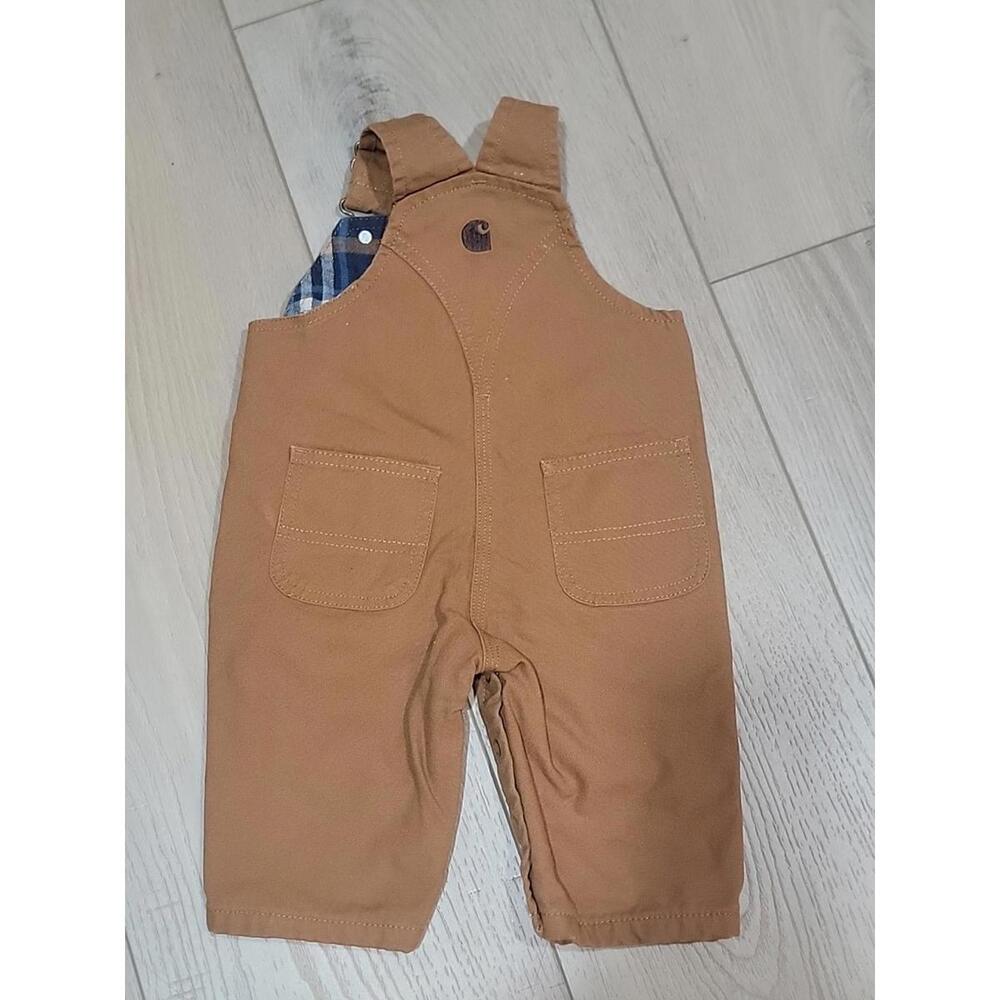 Carhartt Canvas overalls for baby boys 3M Gold-brown #CB3 - Picture 6 of 9